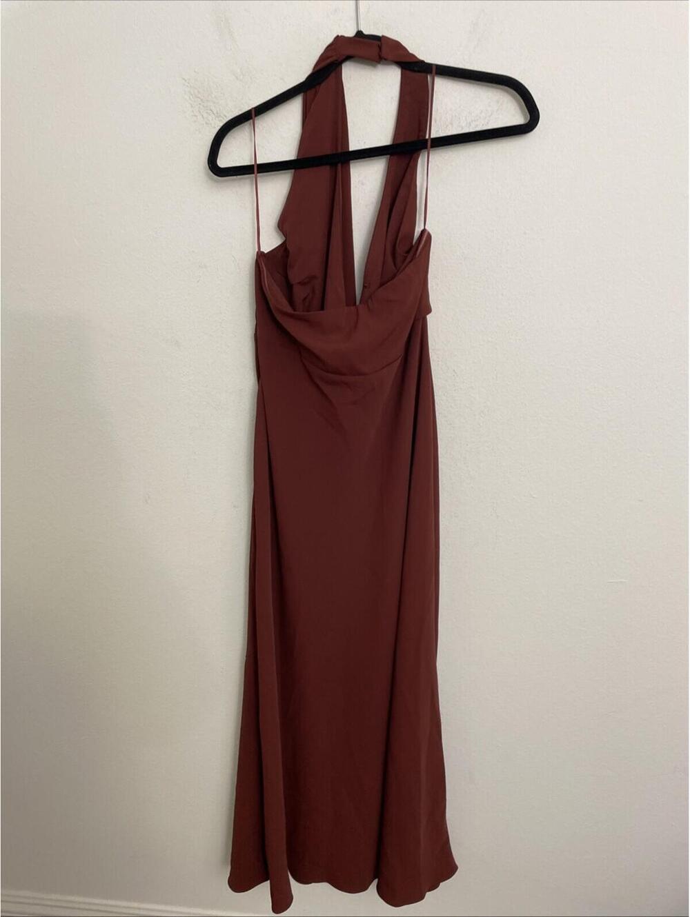 ASTR The Label Hilaire Dress Rust Brown size L NWT $138msrp - Picture 3 of 6